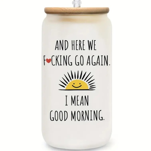 Other - 16oz Frosted Glass Coffee Cup